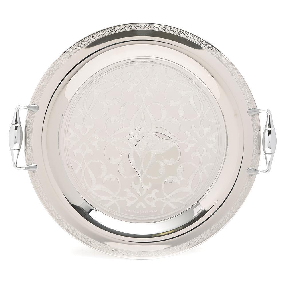 Brignani Laurence Inox Round Tray - Silver, 38 cm - RO-805/2/LAU-I