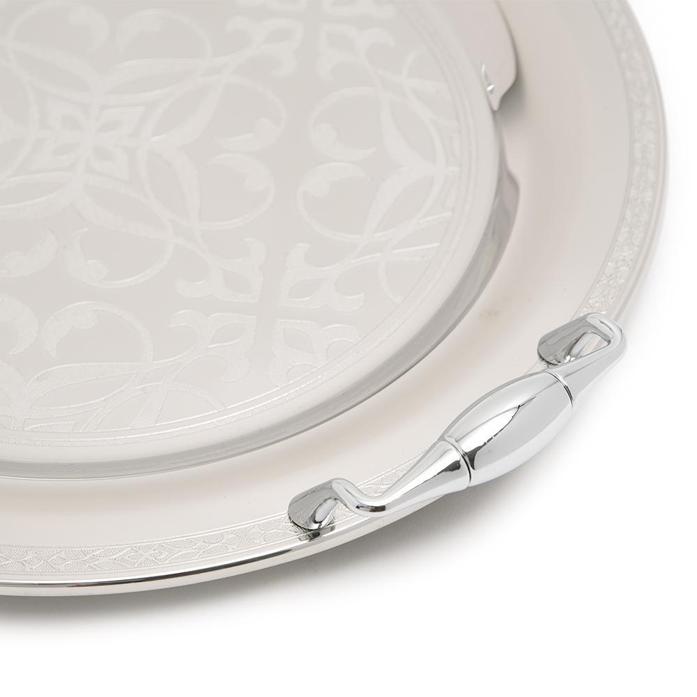 Brignani Laurence Inox Round Tray - Silver, 38 cm - RO-805/2/LAU-I