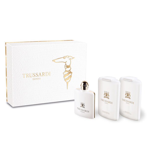 TRUSSARDI  Donna (Gift Set)-100ml EDP+200ml Shower Gel + 200ml Body Lotion

