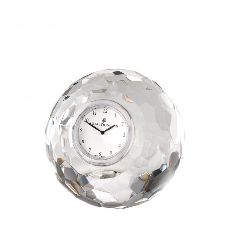 ROYAL DOULTON CLOCK ROUND FACETED BOXED