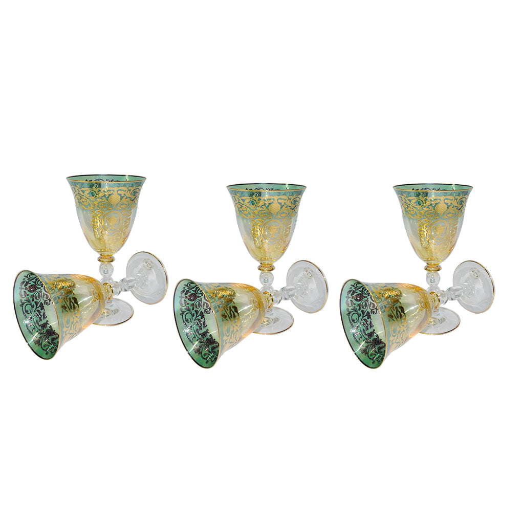 COMBI DEBRA GREEN 6-PC SET LARGE GOBLET 260ML