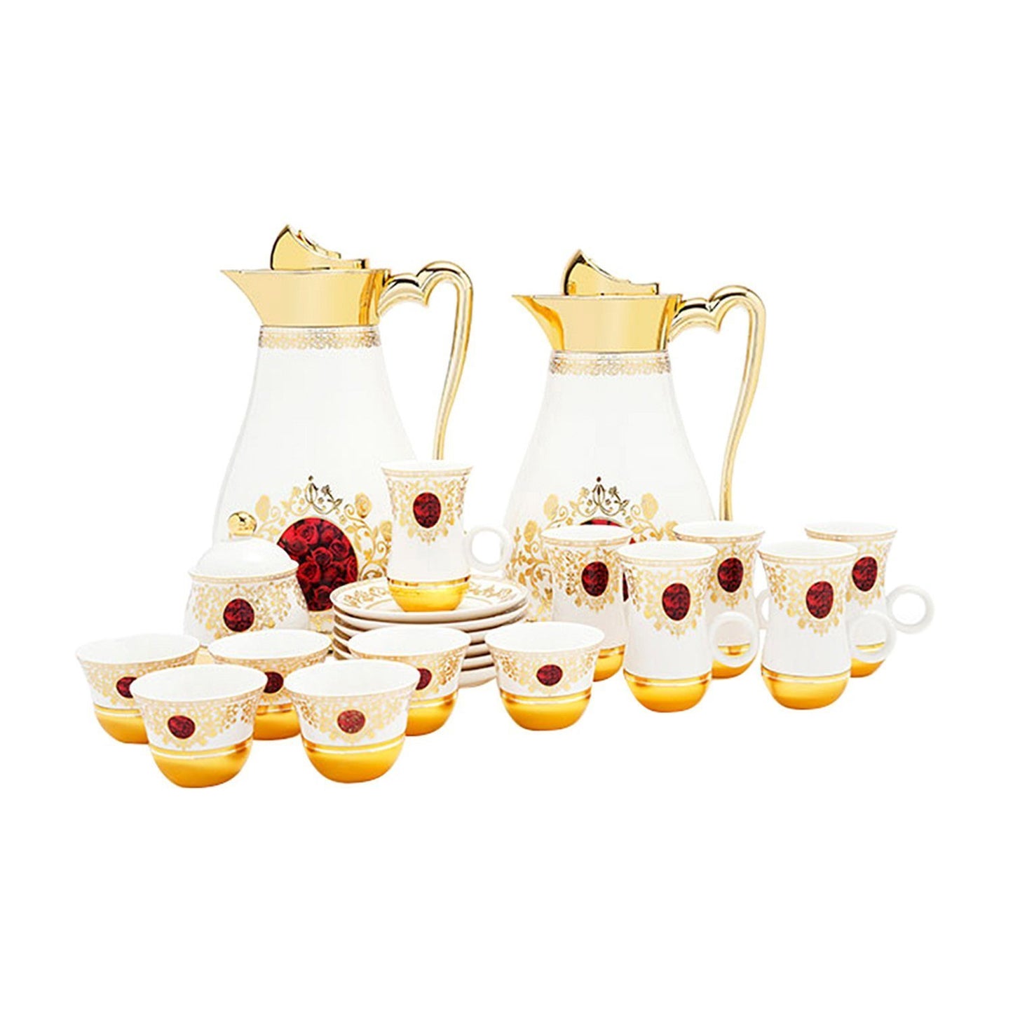 Amber Marjani 22 Piece Flask Tea Set - AM3373-S28/028/22PC