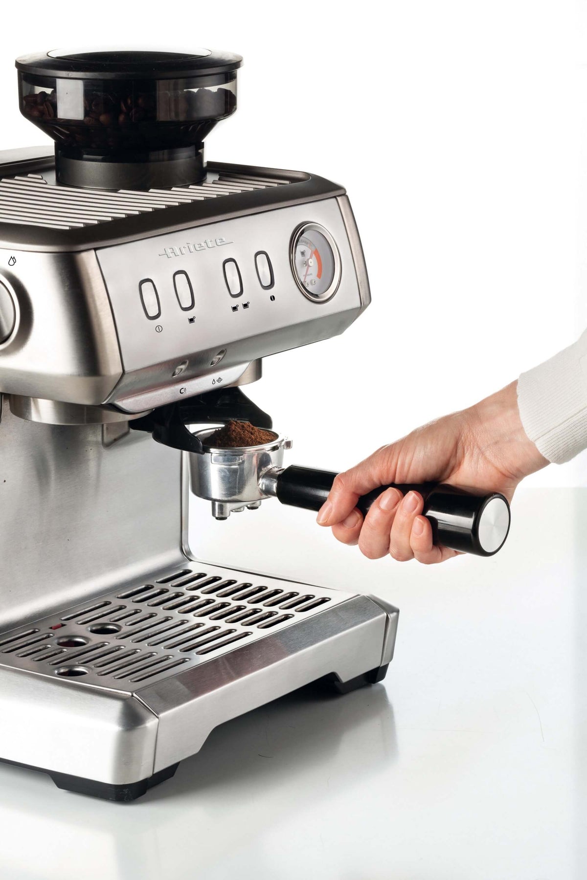 ARIETE PUMP ESPRESSO COFFEE MAKER, METAL, 1313