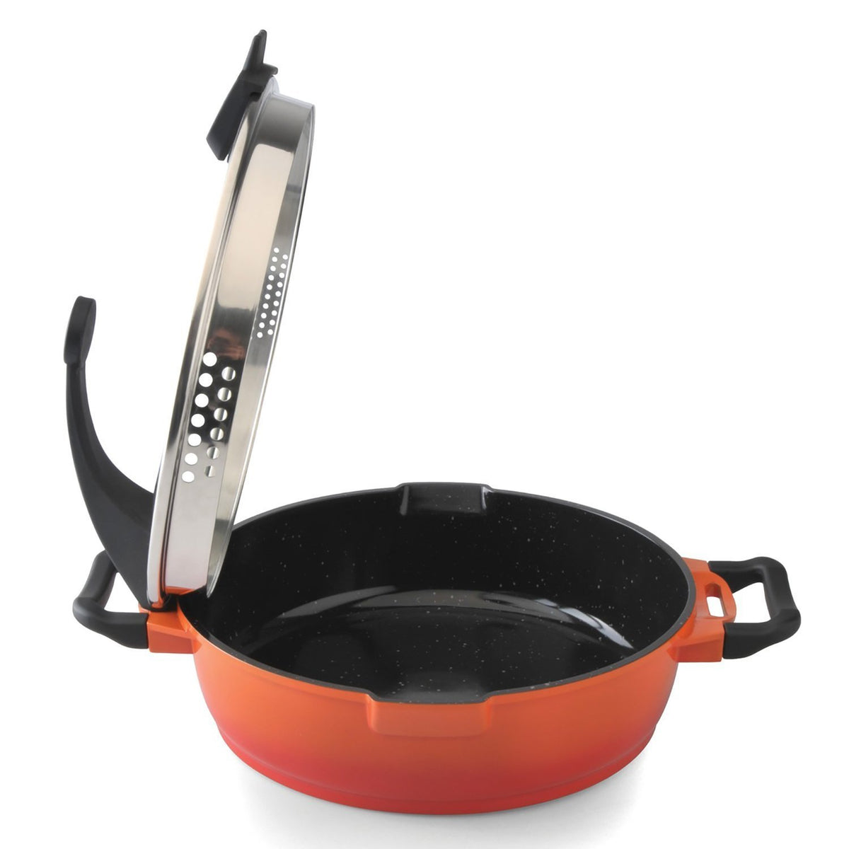BergHOFF Virgo 2-Handle Deep Skillet with Cover - Orange, 24 cm - 2304906