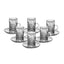 Bohemia Crystal Glass Yasmin Hand Cut Cup and Saucer Set - Clear, 57001_437 - 5385838