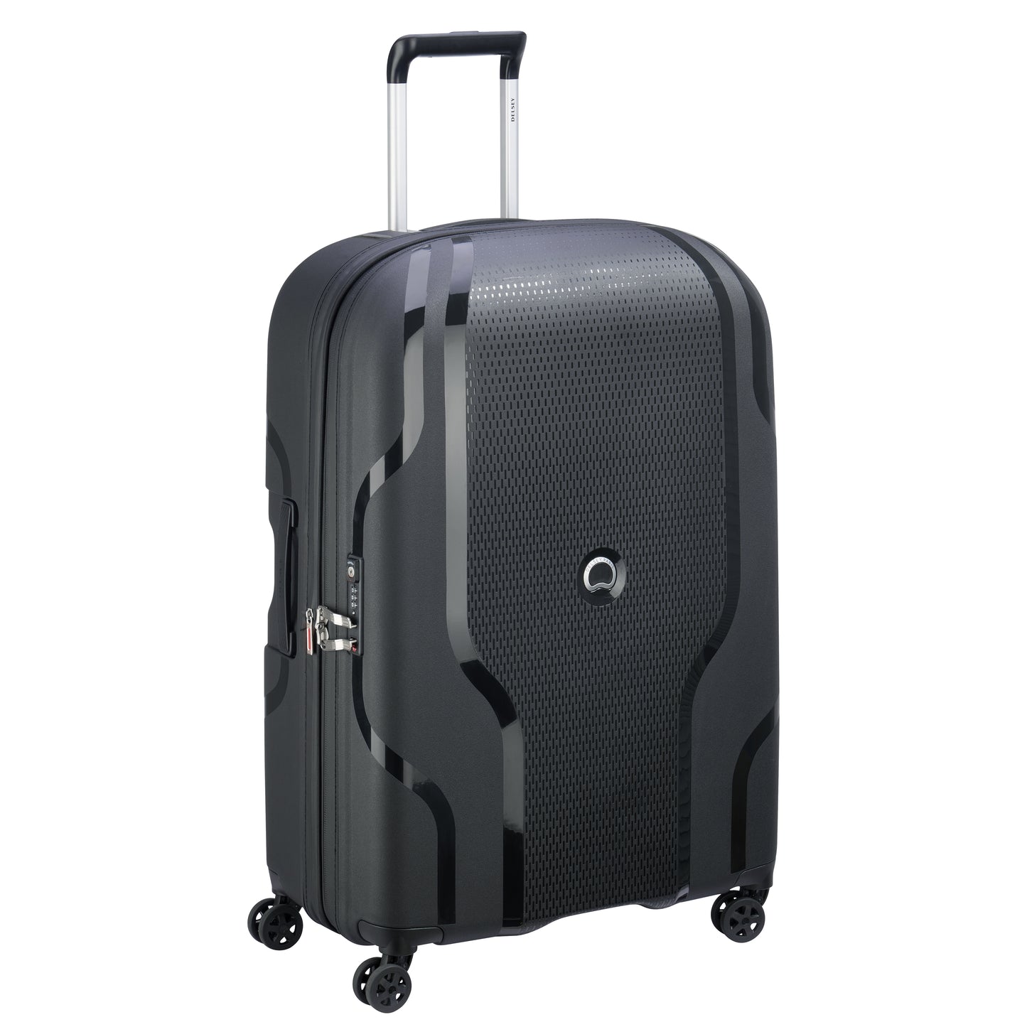 Delsey Paris Clavel Expandable 76cm Black Luggage