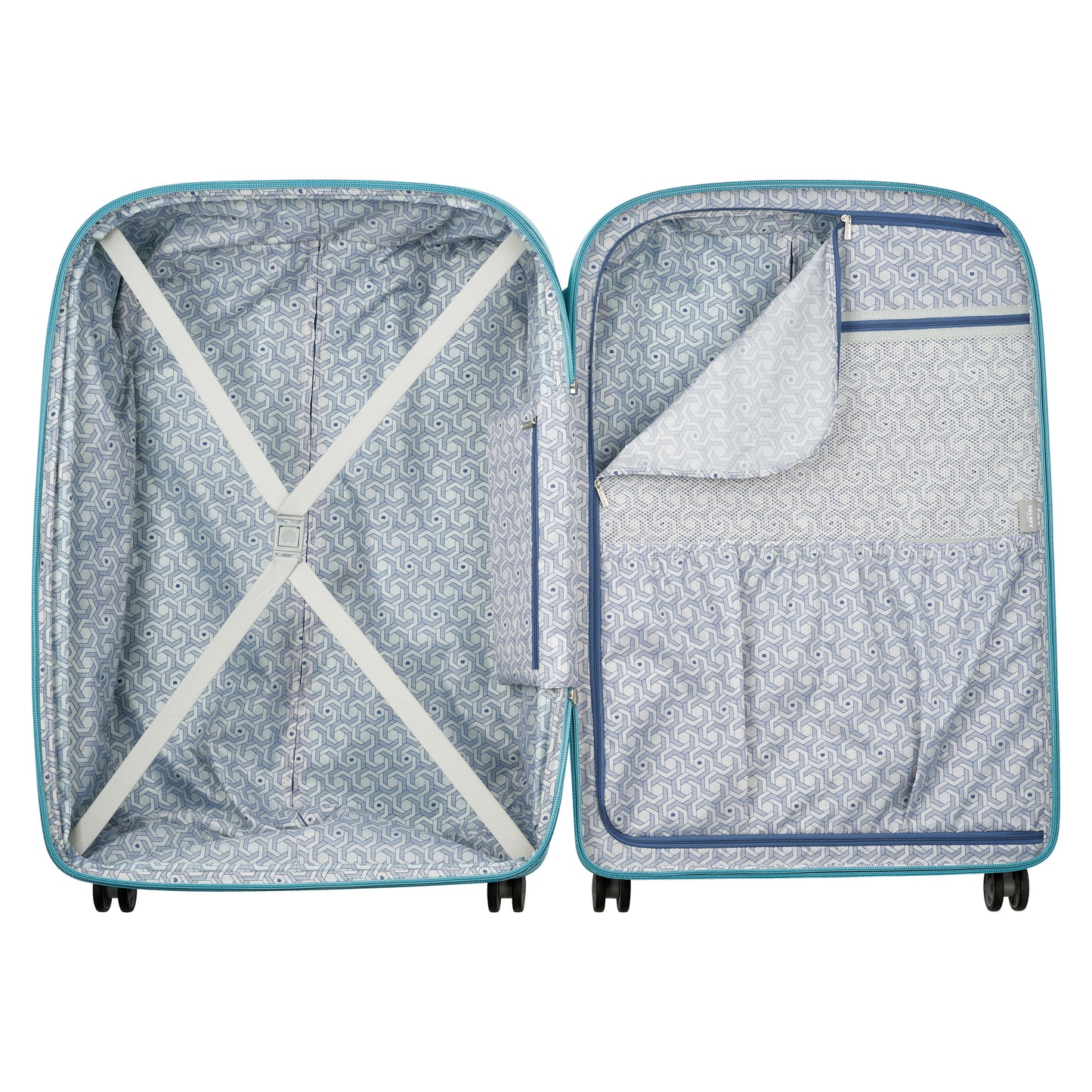 Delsey Paris Clavel Expandable 76cm Grey Blue Luggage