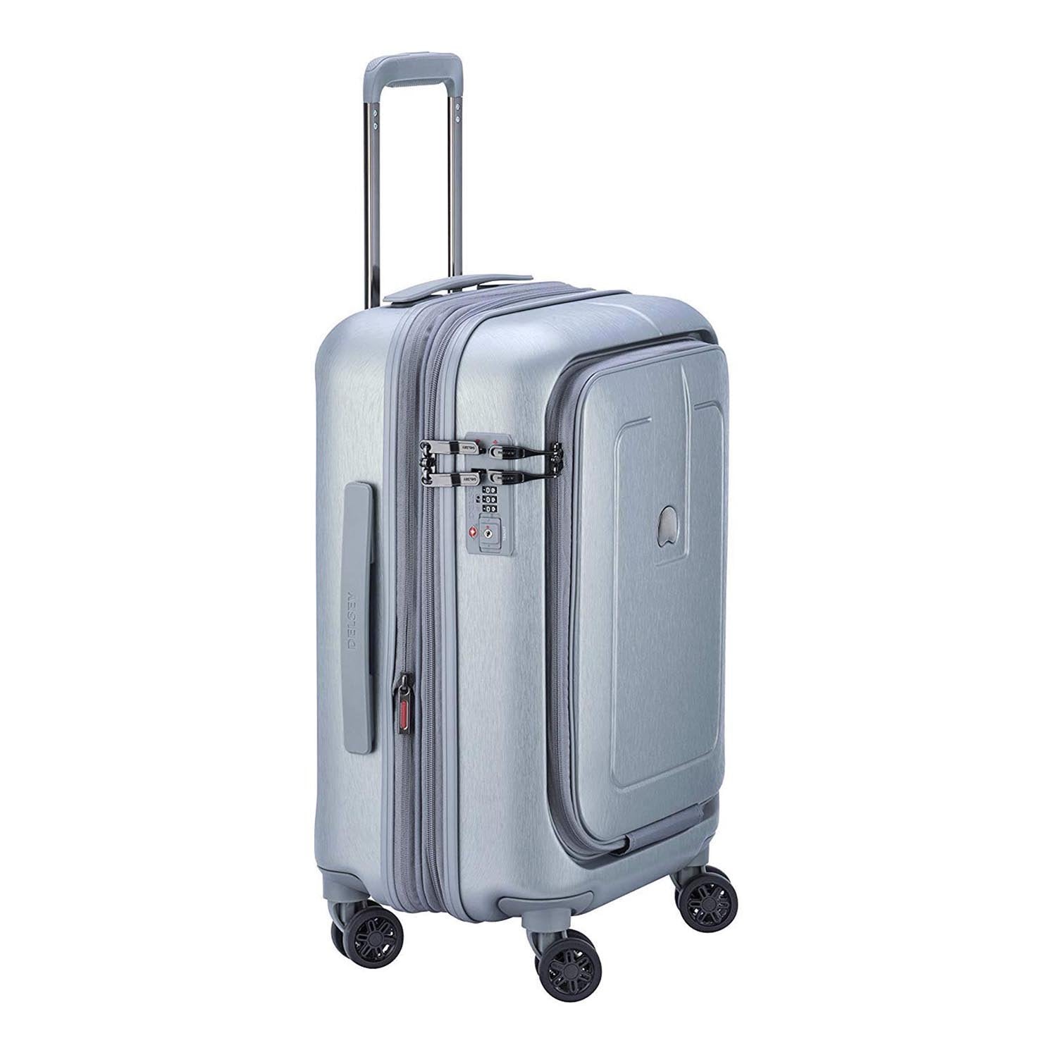 Delsey Grenelle 4 Wheel Expandable Trolley Case - Platinum - 203983011 PLAT - Jashanmal Home