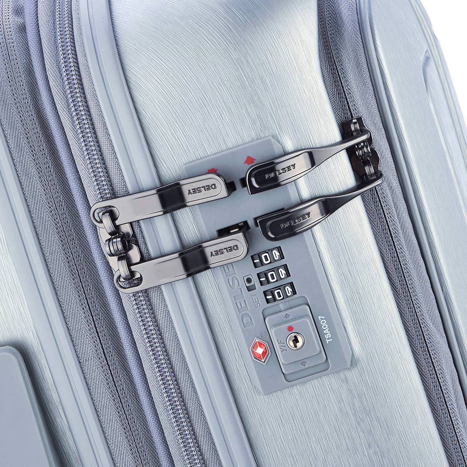 Delsey Grenelle 4 Wheel Expandable Trolley Case - Platinum - 203983011 PLAT - Jashanmal Home