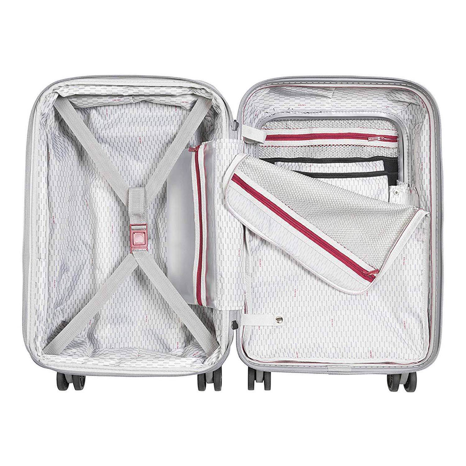 Delsey Grenelle 4 Wheel Expandable Trolley Case - Platinum - 203983011 PLAT - Jashanmal Home