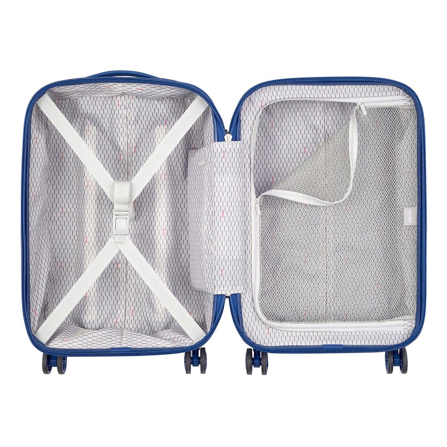 Delsey Caumartin Plus 4 Double Wheel Cabin Trolley Case - Blue - 00207880102 BLUE - Jashanmal Home