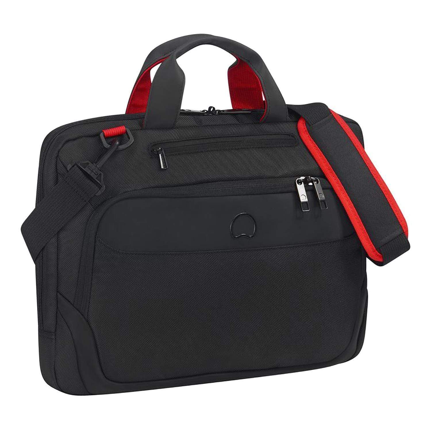 Delsey Parvis Plus 1 Compartment PC Protection Satchel - Black - 00394416000 BLK - Jashanmal Home