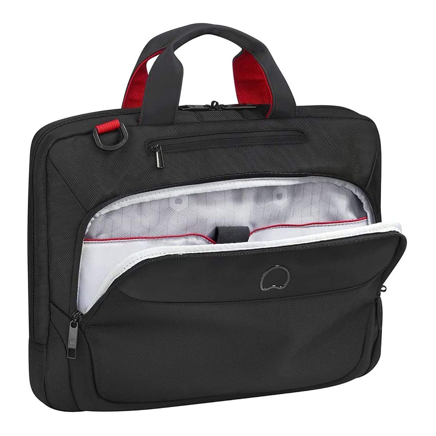 Delsey Parvis Plus 1 Compartment PC Protection Satchel - Black - 00394416000 BLK - Jashanmal Home