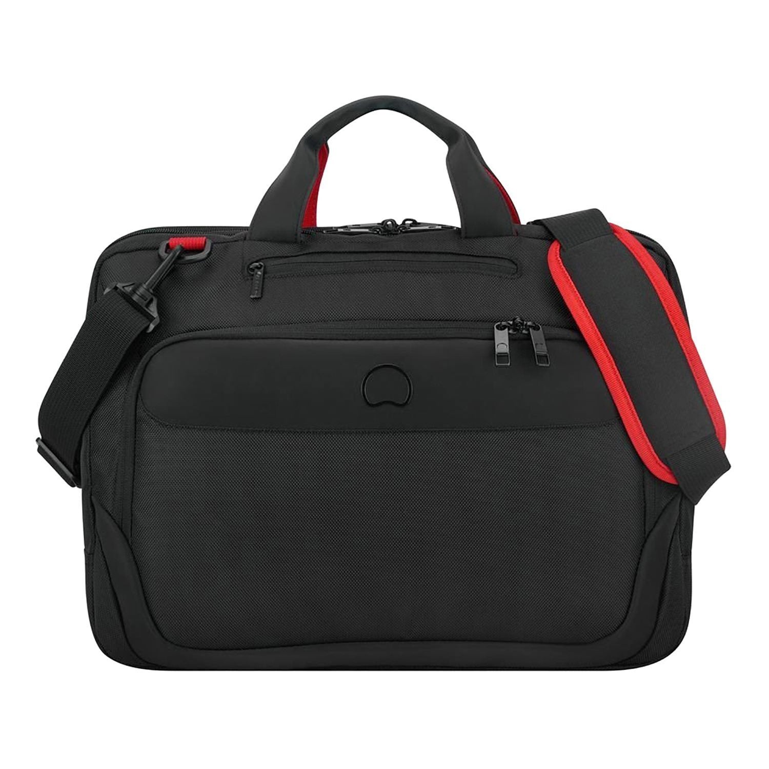 Delsey Parvis Plus 2 Compartment PC Protection Satchel - Black - 00394416100 BLK - Jashanmal Home