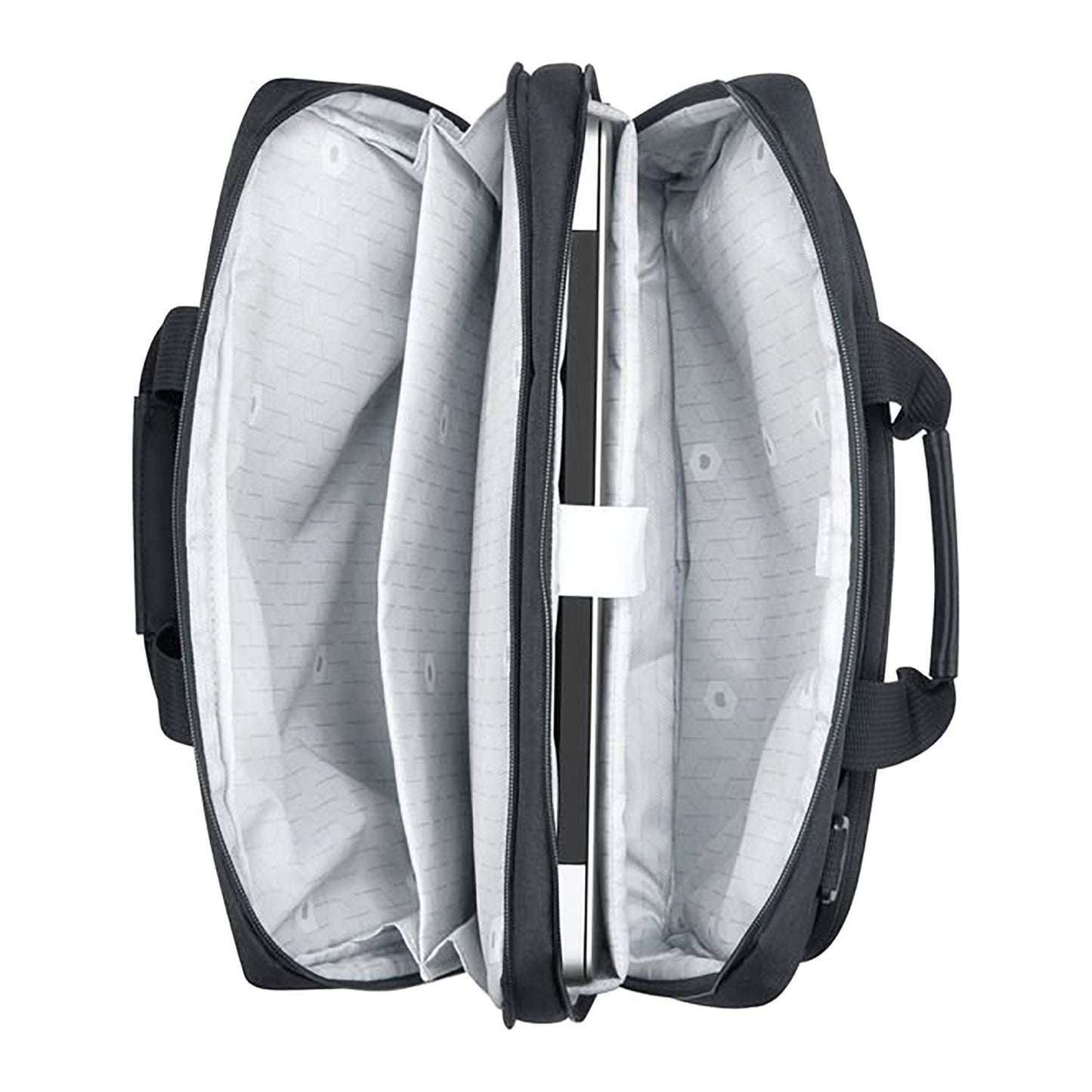Delsey Esplanade 2 Compartment PC Protection Satchel - Deep Black - 00394216150 BLK - Jashanmal Home