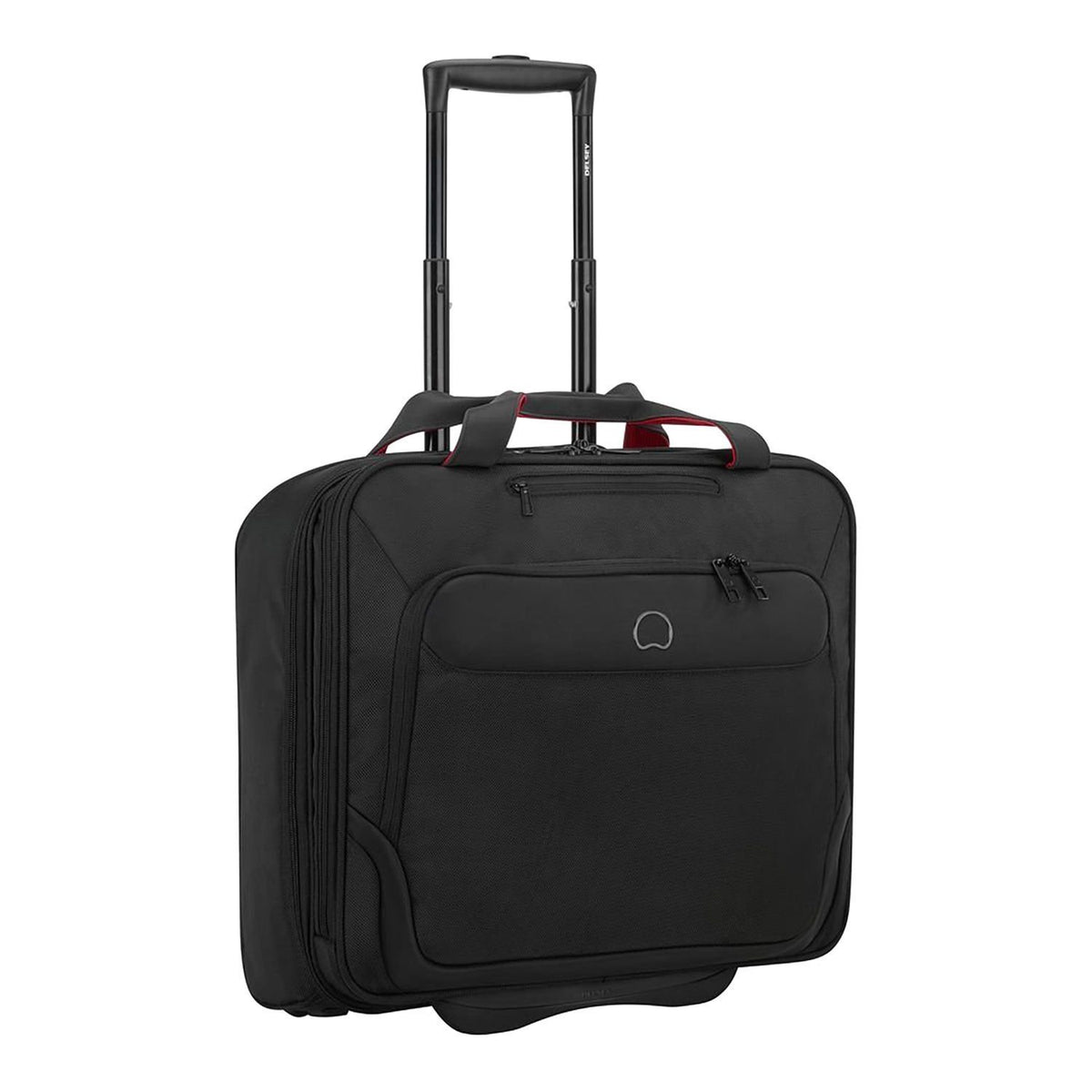 Delsey Parvis Plus 2 Wheel 2 Compartment Cabin Trolley Board Case - Black - 00394445100 BLK - Jashanmal Home