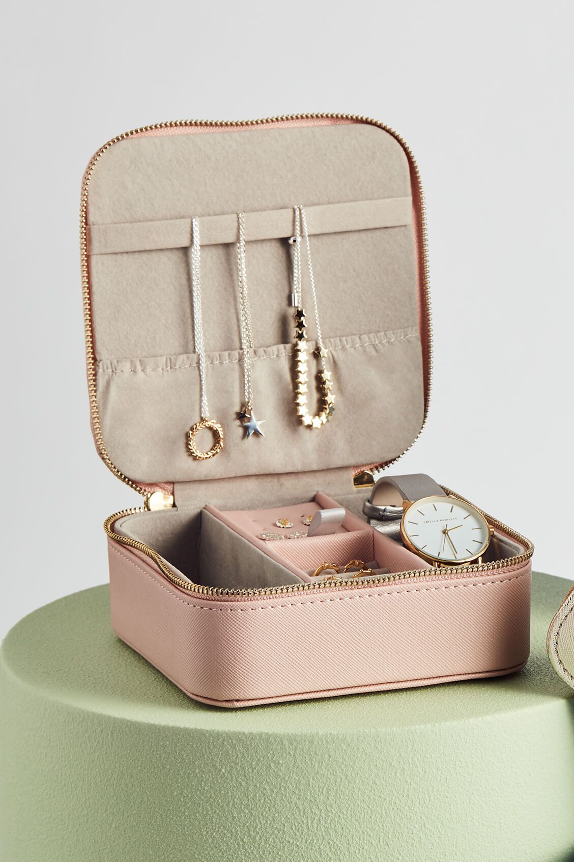 ESTELLA BARTLETT PRECIOUS THINGS SQUARE JEWELLERY BOX EBP3250 BLUSH