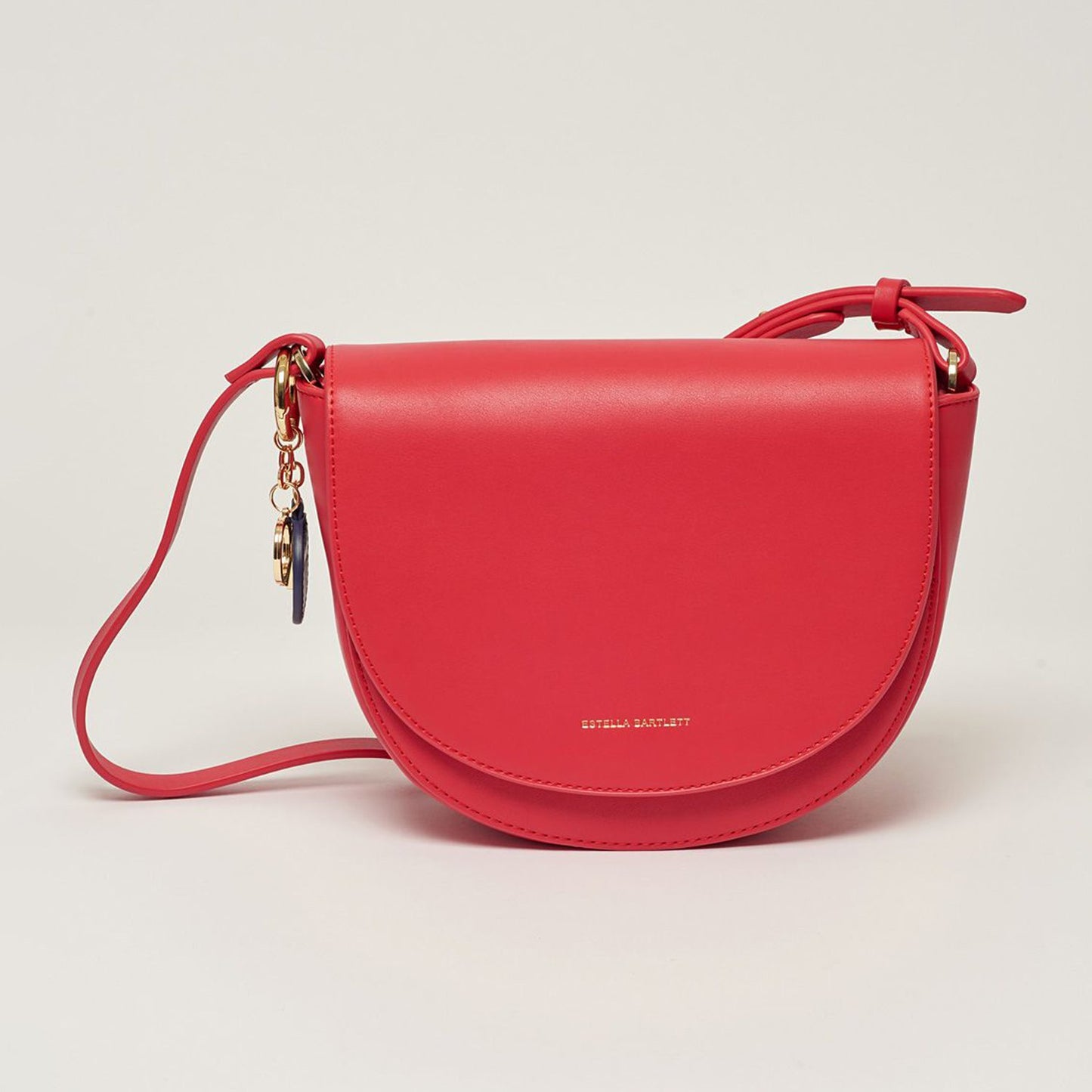 Estella Bartlett Loman Saddle Bag with Navy Bag Tag and XO Keychain - Red - EBP3265