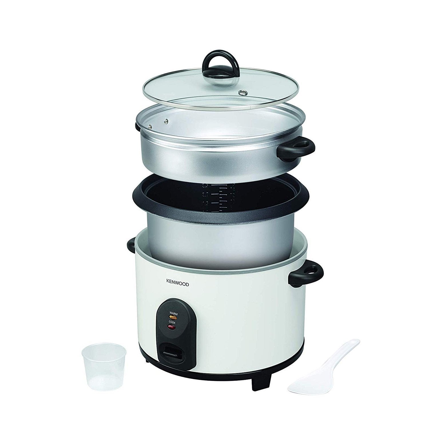 Kenwood 2.8 Litres Aluminum Rice Cooker with Steam Basket - RCM680 - Jashanmal Home
