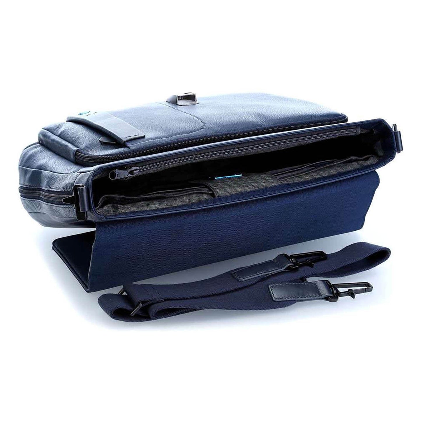 Piquadro Flap Over Expandable Briefcase- Blue - CA3111P15/BLU3