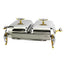 Regent Malaika SS Rectangular Warmer - Silver and Gold - 174346