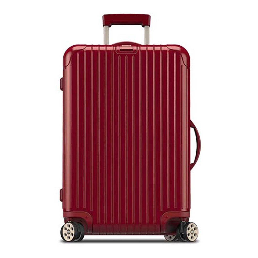 Rimowa Salsa Deluxe Electronic Tag Luggage Trolley Bag - Red