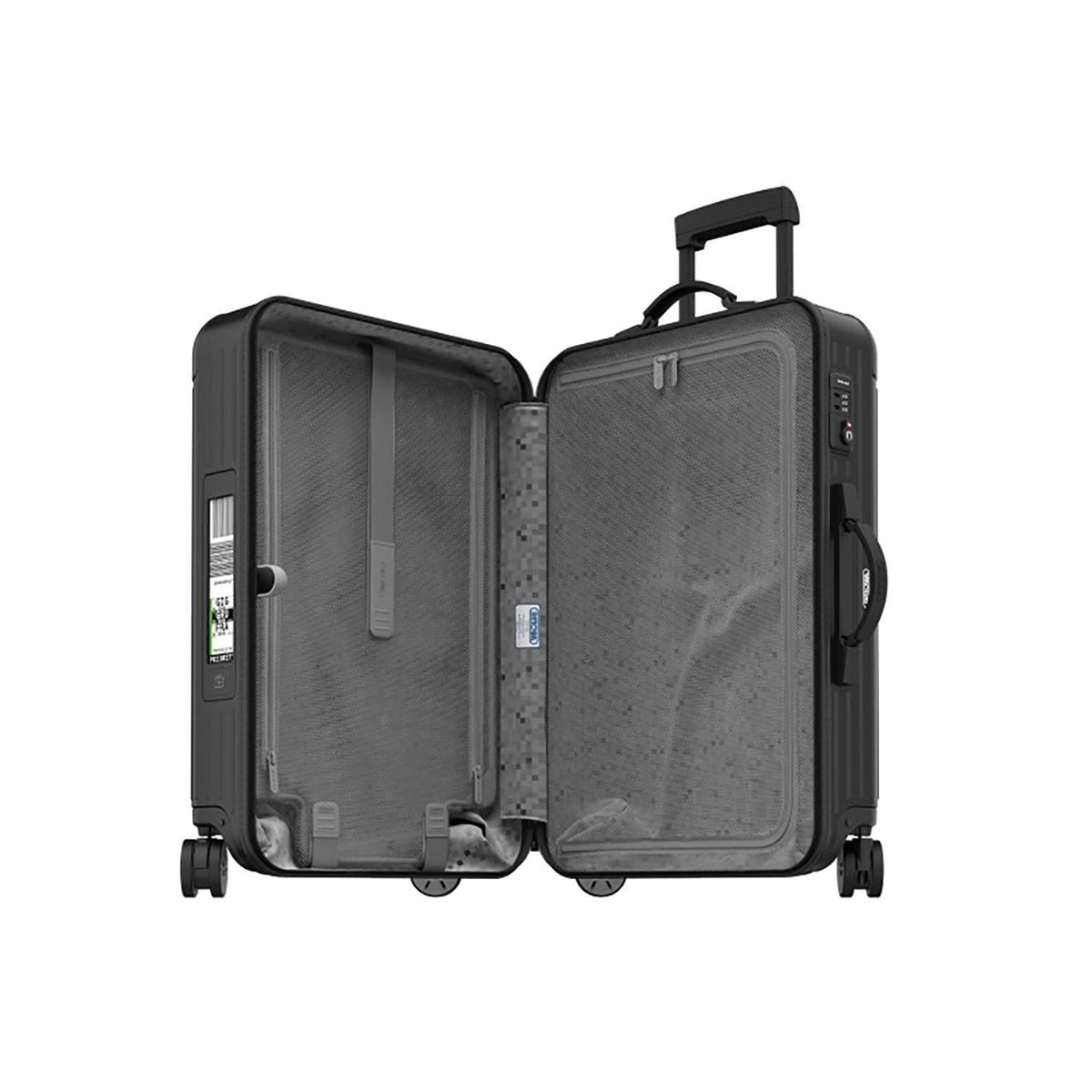 SALSA MATTE BLACK MULTIWHEEL TROLLEY 74CM E-TAG