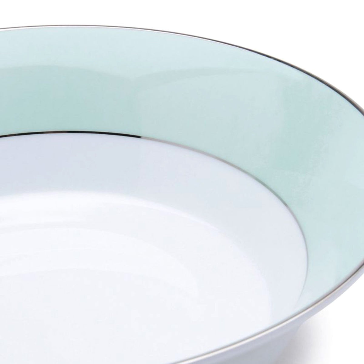 Dankotuwa Meldy Green Large Salad Bowl - White and Green - MELDYG-0509 - Jashanmal Home