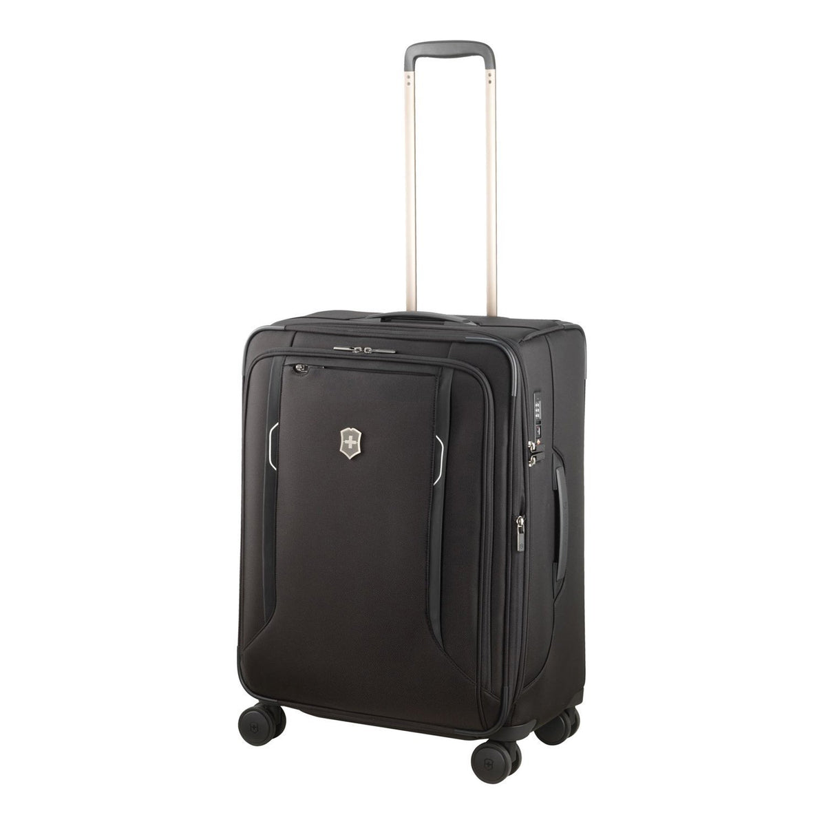 Victorinox Werks Traveler 6.0 63cm Softcase Expandable 4 Double Wheel Check-In Luggage Trolley Black - 605408